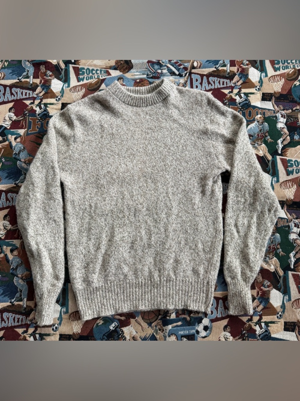 Vintage 80s Men’s L.L. Bean Heather Gray Wool Sweater